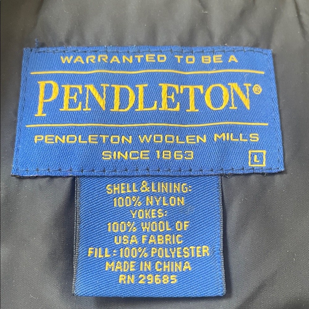 Pendleton Diamond Desert Pattern Black Puffer Ves… - image 4